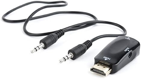 Gembird a-hdmi-vga-02 Video Cable Adapter - Video Cable Adapters (HDMI, VGA (D-Sub), Male, Female, Black, 3.5 mm (1/8 Inch)