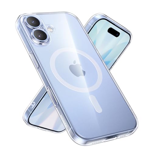 UGREEN for iPhone 17 MagSafe Case Clear Cover, [Military-Grade Protection], Upgrade iCrystal Anti-Yellowing Tech, Scratch-Resistant Back, Camera Control Protective, Ultra Slim Magnetic Case