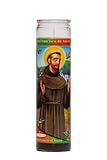 St Francis de Assisi Religious Prayer Candle / Saint Francis Novena Vigil Candle