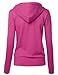 MBJ Womens Active Soft Zip Up Fleece Hoodie Sweater Jacket