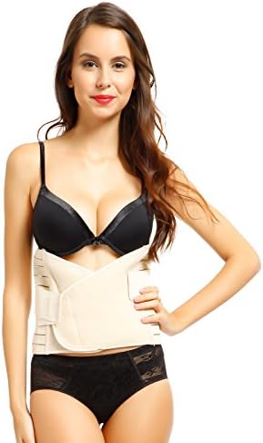 Fashoutlet 3 in 1 Elastic Breathable Postpartum Postnatal Recovery Support Girdle Belt Belly Waist Pelvis