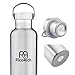 RicoRich Double Walled Vacuum Insulated Stainless Steel Sports Water Bottles,Travel Hydration Thermoses Bottle,BPA Free,26oz(750ml)(Silver)