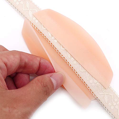 8 Pieces Bra Strap Cushions Women's Soft Silicone Bra Strap Pad Holder Non-slip Relief Pain Shoulder Pads Comfort Protectors - 2 Color, White, Beige