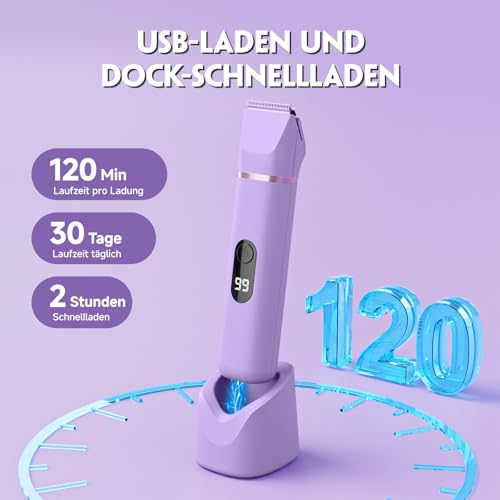3-in-1 Intimate Shaver for Women, tiovara Electric Shaver for Face Bikini Zone Legs, Waterproof & Gentle on Sensitive Skin, Wet & Dry Razor with USB Charging