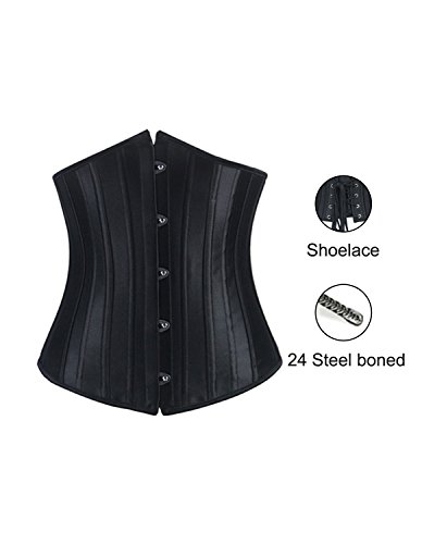 Burvogue-Womens-24-Steel-Boned-Underbust-Corset-Waist-Training-Cincher-Body-Shaper