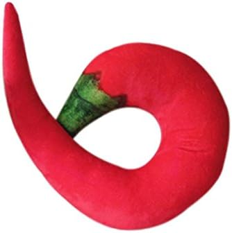 Spiritup Pepper Neck Travel Pillow U Shaped Cushion Throw Pillow Creative Stuffed Plush Toy Red