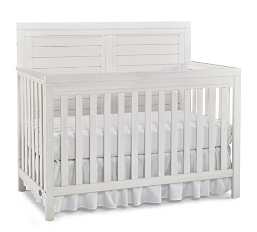 Ti Amo Castello 4 in 1 Convertible Crib, Wire Brushed Seashell