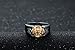 Huanhuan Men's Emerald Cut Champagne Sapphire CZ Black Gold Plated Rings Size 7 to 13