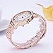 Laimeng, Women's Men's Crystal Rhinestone Stainless Steel Analog Quartz Wrist Watch (Rose gold)