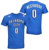 Adidas Mens Oklahoma City Thunder NBA Russell Westbrook T Shirt Blue