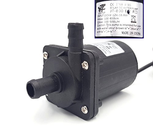 Usmile IP68 DC9-12V 126GPH 480L/H Ultra Quiet Brushless Motor Portable Submersible Pump 16.8W Fountain Water Pump for Aquarium Fish Tank Filter Pond Spout, Statuary, Hydroponics - Thumbnail 2