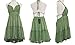 R.Vivimos Womens Summer Halter Deep V Neck Sexy Patchwork Mini Short Dresses (X-Large, Green)