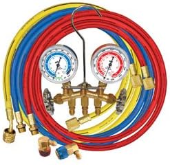 MSC66661 Mastercool 99p83fsde 66661 Brass R134a Manifold 6yrs776hfk3 Gauge Set with (3) "60""" Hoses lkjnaz89 iopvazerm99 lqnuzywu 74v7duy5n5 Heavy duty forged brass body