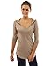 PattyBoutik Women's Hoodie Curve Hem Tunic Top