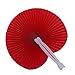 Bestage 20 Pieces Decorative Paper Folding Hand Fans Handheld,Red Round Wedding Foldable Fans Chinese and Japanese Fans Bulk for Bridal Guest Church Party Favors Dancing Birthday DIY