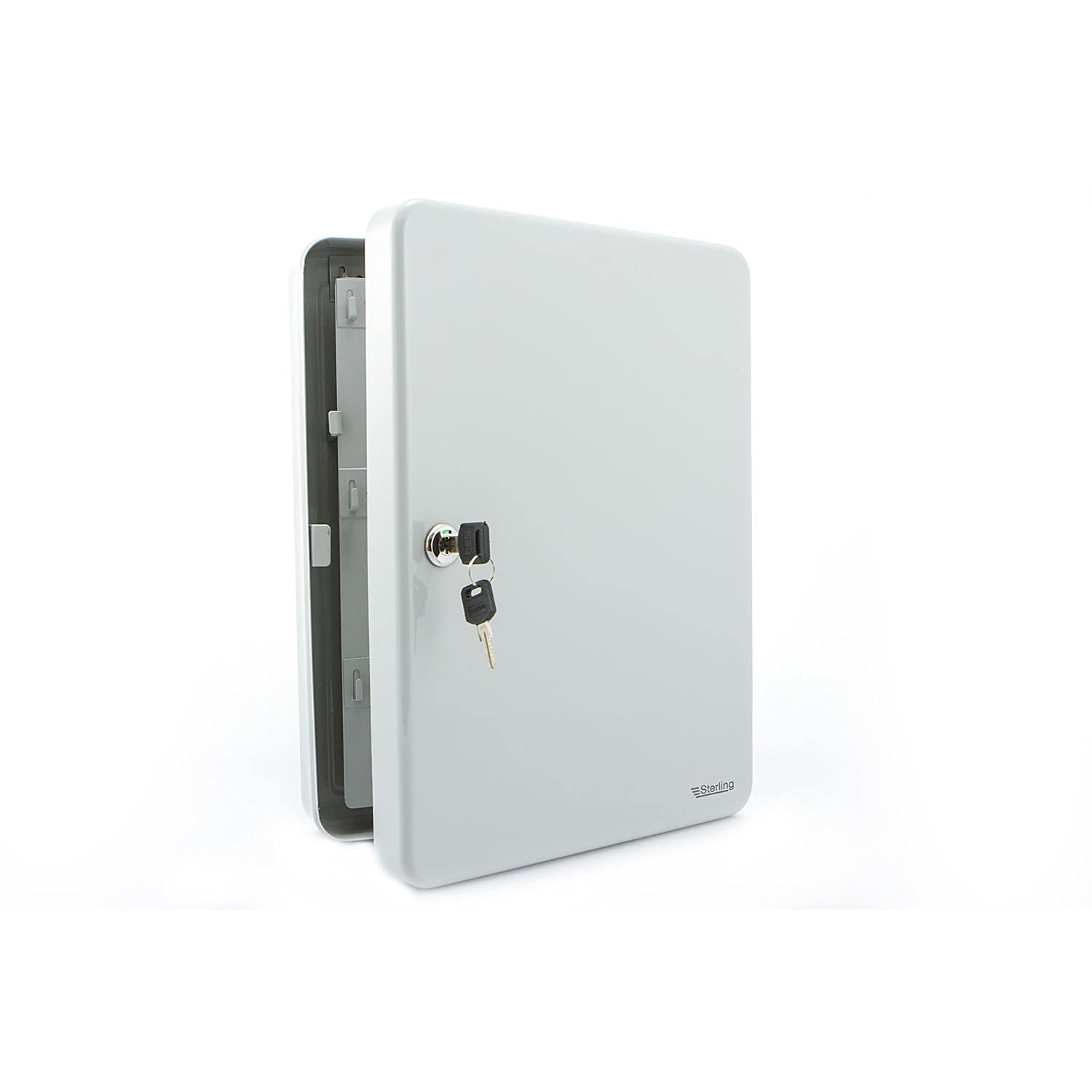 Burg Wachter KC110 110-Hook Key Cabinet, Grey, 110 Hooks