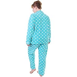 Angelina Cozy Pajama Set, 91156_Aqua Dot_Medium