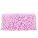 Leegleri 6ft Pink Tutu Table Skirt Tulle Curly Willow Table Skirt for Rectangle&Round Tables,Tutu Ruffle Tablecloth for Princess Girls 1st Baby Girl Birthday Party,Baby Shower Decoration,Gender Reveal