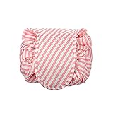 WJood Store Toiletry Bag Travel bag, Portable Fashion Drawstring Cosmetic Bag Large Capacity Waterproof Travel Makeup Pouch Magic Bag for Womens Girls, LYDZTION, Pink