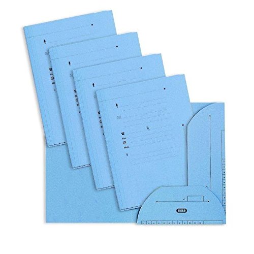 L 'Oblique 38622 HV 235 x 320 mm/240 g Flap Kraft Folder Index Interior Pack of 25 Blue