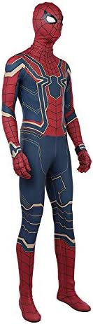KYOKIM Iron Spiderman Adult Child Costume Halloween Christmas Cosplay Fancy Costume Props 3D Prin Lycra Tights Jumpsuit Party Dress,Adult-XL