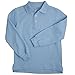 French Toast Uniform Boys Long Sleeve Pique Polo Shirt, Blue, Medium (8)