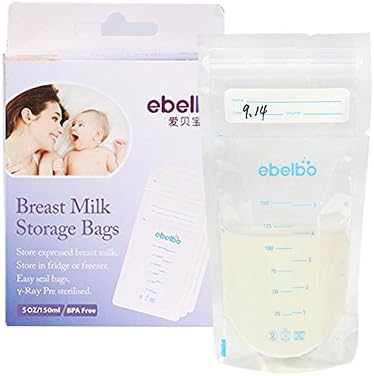 DLMZY Maternal and Child Supplies 100 BPA and BPS Free 150 ml Breast Milk Storage Bag, Easy to Pour Mouth and Patented Double Zipper Seal, Ideal for Storing and Freezing Breast Milk