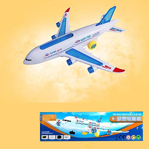 Mavere Durable Children Funny Lighting Running Electric Aircraft Toy With Music Play Vehicles