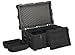 Loadmaster Footlocker Storage Trunk with Wheels, Removable Trays, Lockable Hinged Lid, from ECS Case, Black