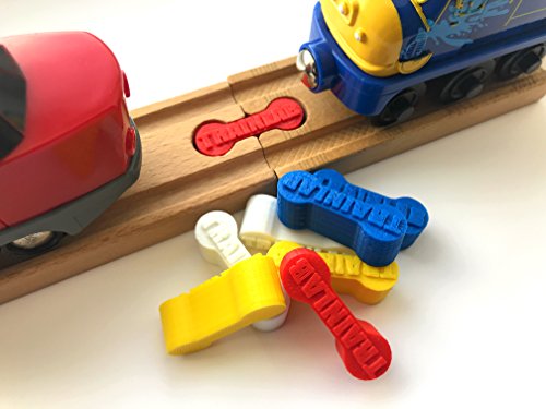 TrainLab Dog Bone Train Track Adapter Connectors (6pcs) BRIO Thomas (Fun Pack)