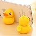 Geekercity 3Pcs Cute Cartoon Mini Yellow Duck Universal Stand Rubber Silicone Sucking Sucker Desktop Holder for Smartphones Mobile Cell Phones