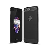 OnePlus 5 Case, Mangix [Scratch Resistant] Super Lightweight Ultra Slim Thin Carbon Fiber Scratch Resistant Shock Absorption Soft TPU Protective Cover For OnePlus 5 A5000 (Black)