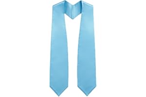 CLERKMANS Unisex Adult 62" Long Plain Graduation Stole Sash