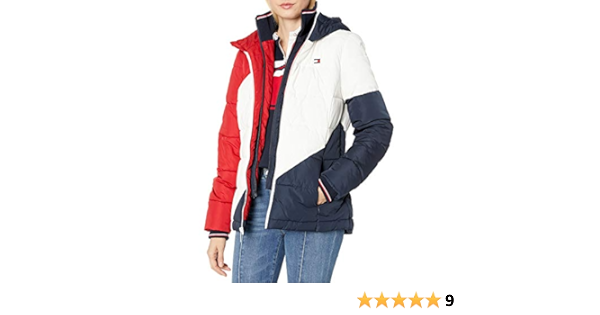 tommy hilfiger stripe parka