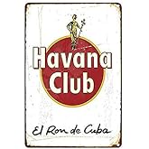 Agxiuga Vintage Custom Metal Signs 8 x 12 - Havana Club el Ron de Cuba Chic Art Wall Decort Home Yard Signs Hotel Cafe Pub restauran