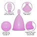 Fairyfox Cup Menstrual Set of 2 Cups, With 1 Carry Bags (large, 1 Purple&1 Pink)