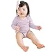 Woolino 100% Superfine Merino Wool Baby Bodysuit - Long Sleeve Onesies for Boy and Girl - 12-18 Months - Blush
