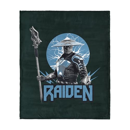 Mortal Kombat Silk Touch Throw Blanket – Raiden, Ultra-Soft Fleece, Plush & Lightweight, 50 x 60