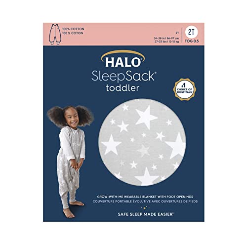 HALO Sleepsack Toddler Sleeping Bag, 100 Cotton Wearable Blanket, TOG