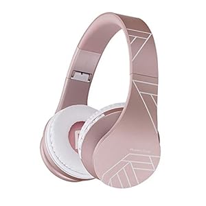 Bluetooth-Headphones-Over-Ear-PowerLocus-Bluetooth-Headphone-Rose-Gold-Wireless-Headphones-Foldable-Hi-Fi-Stereo-Soft-Memory-Foam-Earmuffs-Built-in-Mic-Wired-Mode-for-iPhoneAndroidPCLaptops Bluetooth Headphones Over Ear, PowerLocus Bluetooth Headphone Rose Gold, Wireless Headphones Foldable, Hi-Fi Stereo…