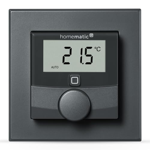 Homematic IP Wandthermostat mit Luftfeuchtigkeitssensor, anthrazit