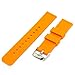 CIVO Quick Release Silicone Watch Bands Soft Rubber Watch Strap Smart Watch Band Stainless Steel Buckle 18mm 20mm 22mm (Pumpkin, 22mm)