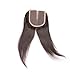 Beata Hair Middle Part Closure Straight - Natural-looking Lace Closure with Baby Hair, 4x4inch Medium Brown Swiss Lace, 130% Density Natural Black Human Hair (18inch)