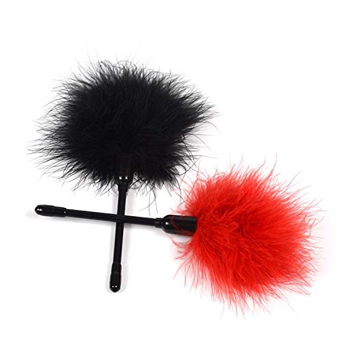 YUNJIYIFANG Nice 10Cm Short Flirting Feather Black Spanking Tickler Sex Toy Erotic Toy Slave Flogger for Couple