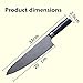 Chef Knife, High-carbon Stainless Steel Blade 8-Inch Kitchen Knife Multipurpose Chefs Knives with Sharp Straight Edge for Chopping, Mincing, Slicing and Dicing (Silver2)