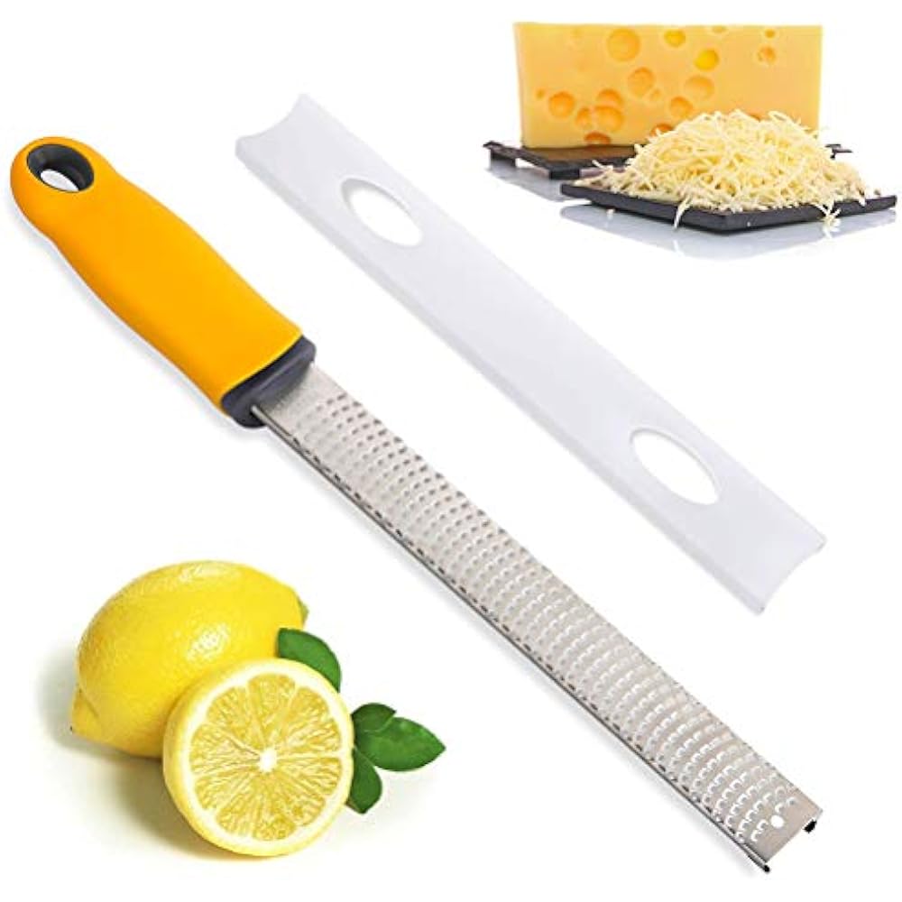 Lemon Zester, Cheese Grater Tool With 100 Stainless Steel Blade