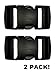 Plastic Buckle Set 2 Set 4Pc Military Grade Quick Pinch Side Release 1.5 inch Dual Adjustable Black