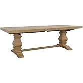 Coaster Home Furnishings - Florence - Pine Wood - Farmhouse Rectangular Dining Table with 2 Removable Leaves and Double Pedes