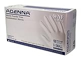 Adenna WNF 4.3 mil Nitrile Powder Free Exam Gloves (White, X-Small) Box of 100