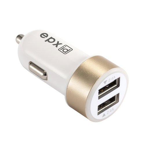 epxid JoltDrive 2 4.8V / 24 W Dual USB Car Charger Adapter for iPhone 6S/6S Plus/6 Plus /6, Samsung Galaxy, Google Nexus, LG, HTC, Motorola and more (Gold)